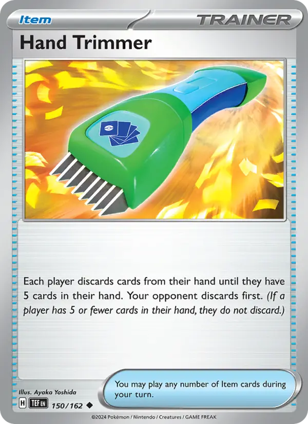 Hand Trimmer Pokemon card from Temporal Forces