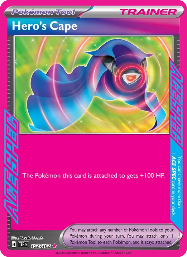 Hero's Cape Pokemon card from Temporal Forces