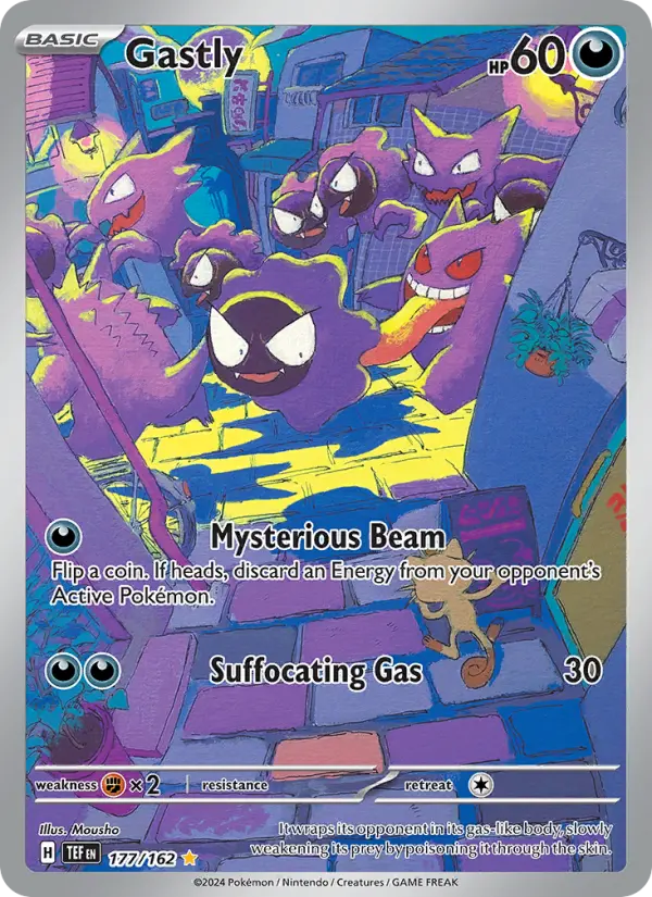 Gastly Pokemon card from Temporal Forces
