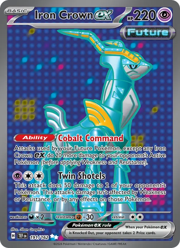 Iron Crown ex Pokemon card from Temporal Forces