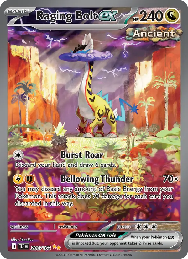 Raging Bolt ex Pokemon card from Temporal Forces