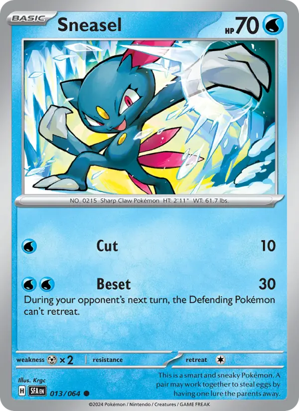 Sneasel Pokemon card from Shrouded Fable