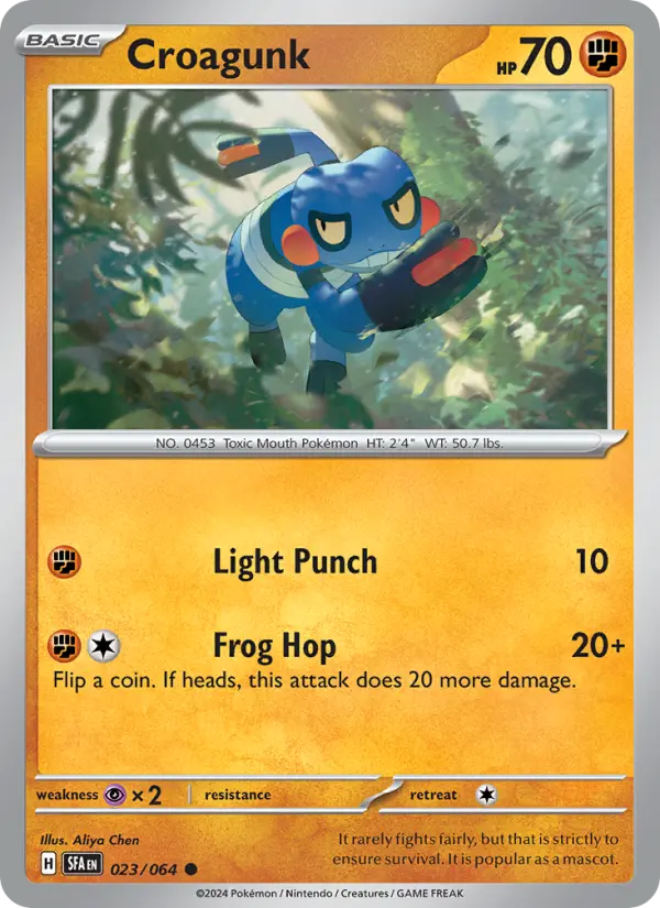 Croagunk Pokemon card from Shrouded Fable