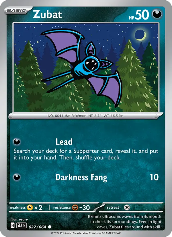 Zubat Pokemon card from Shrouded Fable