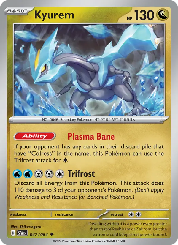 Kyurem Pokemon card from Shrouded Fable
