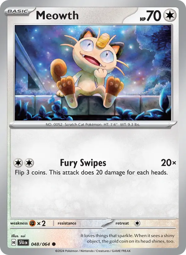 Meowth Pokemon card from Shrouded Fable