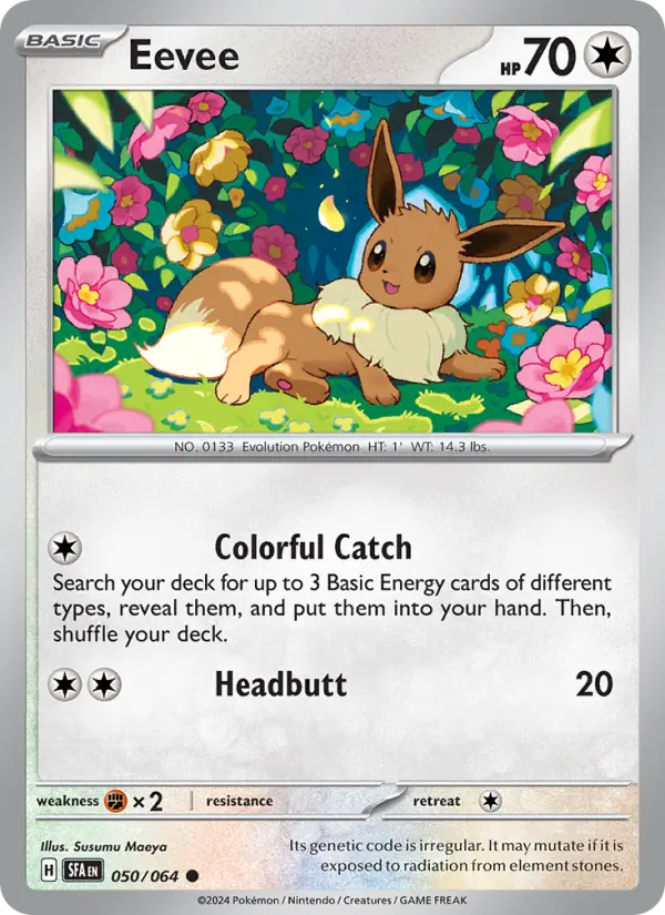 Eevee Pokemon card from Shrouded Fable
