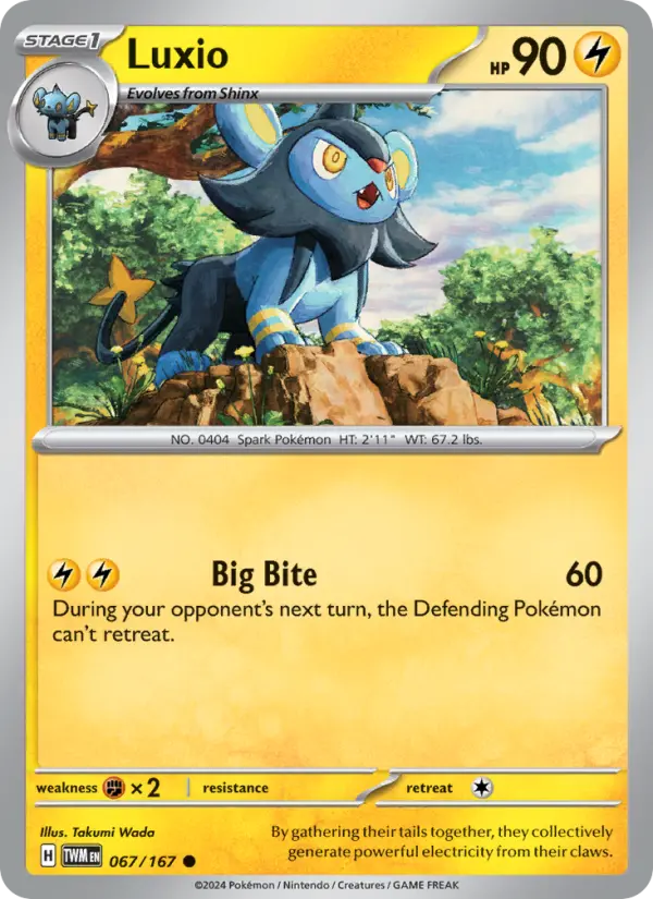 Luxio Pokemon card from Twilight Masquerade