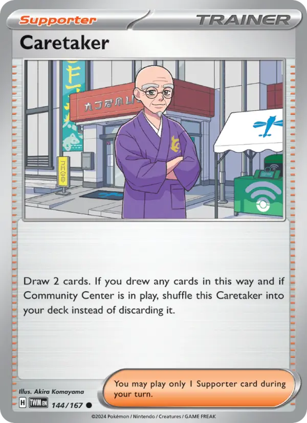 Caretaker Pokemon card from Twilight Masquerade