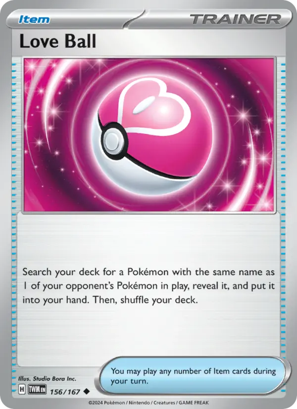 Love Ball Pokemon card from Twilight Masquerade