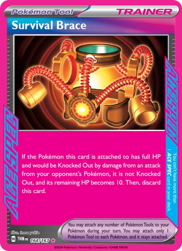 Survival Brace Pokemon card from Twilight Masquerade