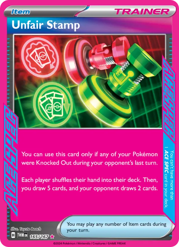 Unfair Stamp Pokemon card from Twilight Masquerade