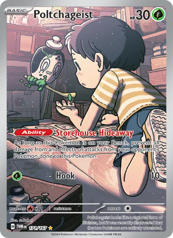 Poltchageist Pokemon card from Twilight Masquerade