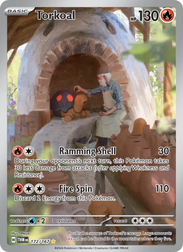 Torkoal Pokemon card from Twilight Masquerade