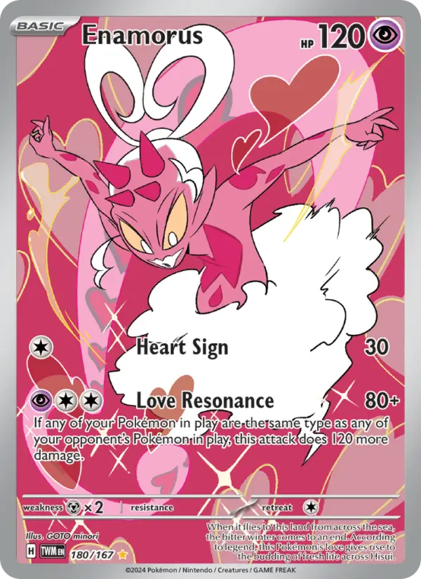 Enamorus Pokemon card from Twilight Masquerade