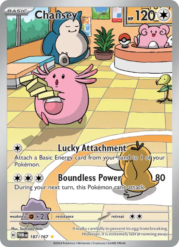 Chansey Pokemon card from Twilight Masquerade
