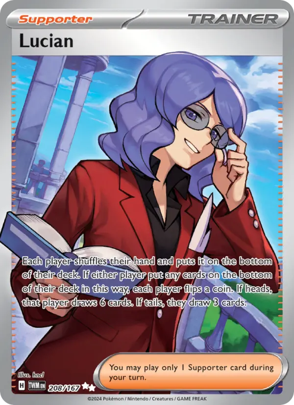 Lucian Pokemon card from Twilight Masquerade