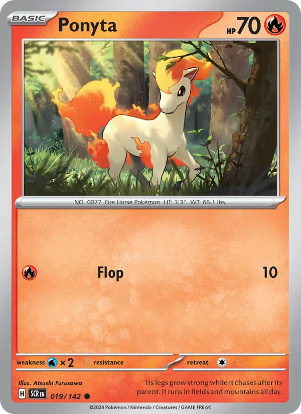 Ponyta Pokemon card from Stellar Crown
