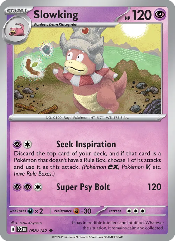 Slowking Pokemon card from Stellar Crown