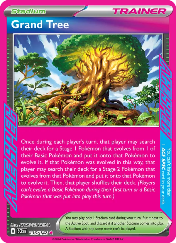 Grand Tree Pokemon card from Stellar Crown