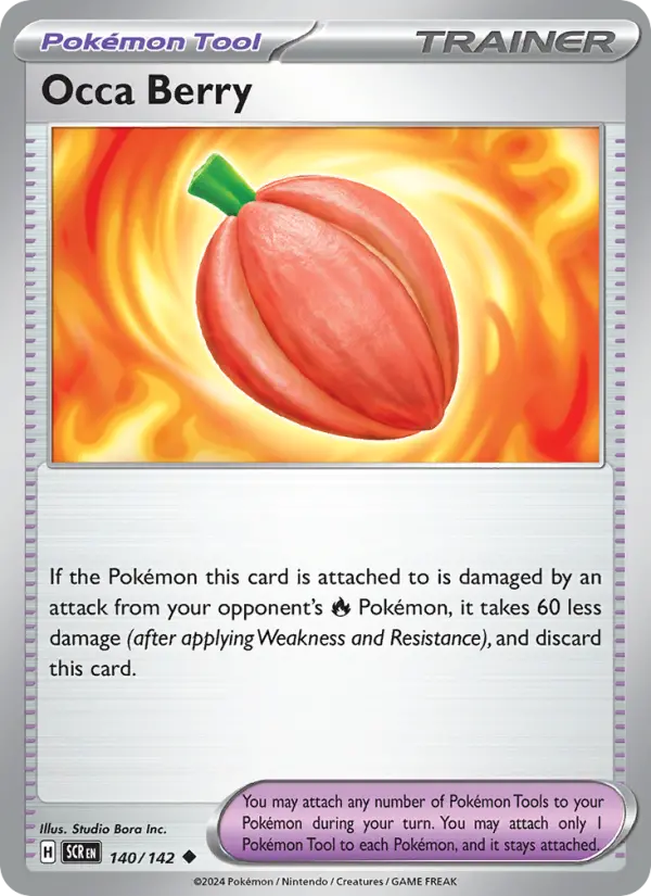 Occa Berry Pokemon card from Stellar Crown