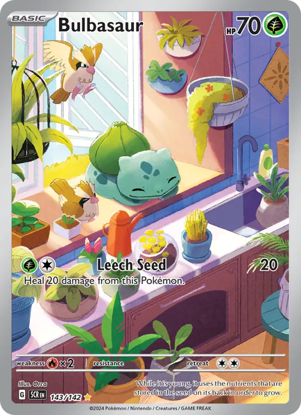 Bulbasaur Pokemon card from Stellar Crown