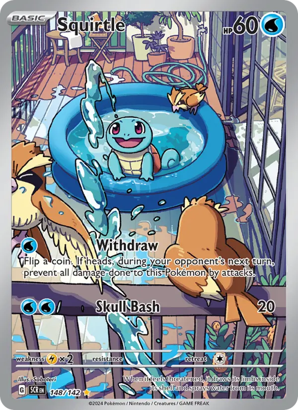 Squirtle Pokemon card from Stellar Crown