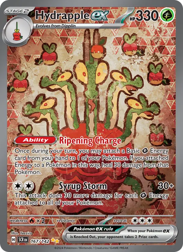 Hydrapple ex Pokemon card from Stellar Crown