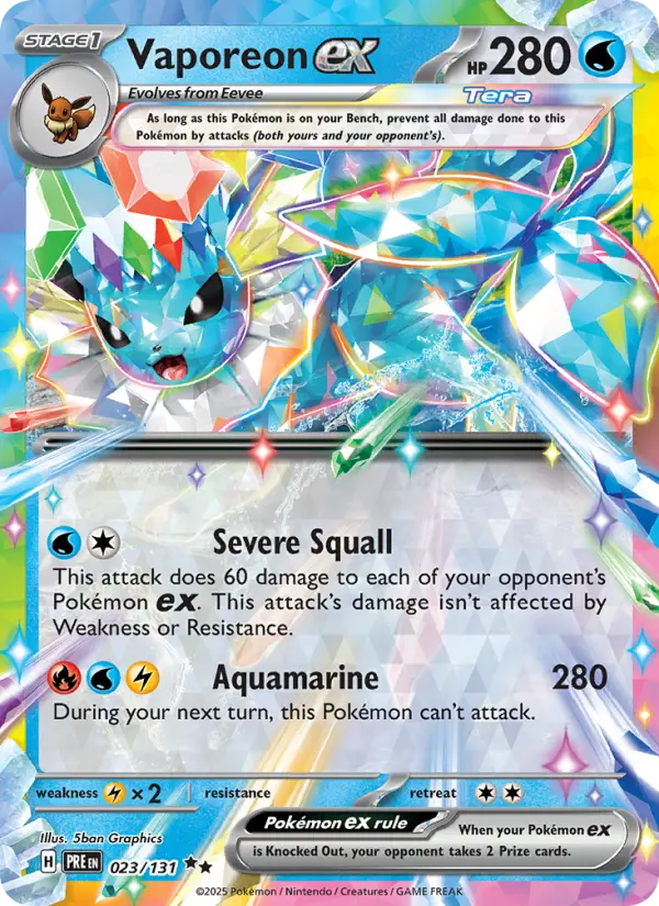Vaporeon ex from sv08.5