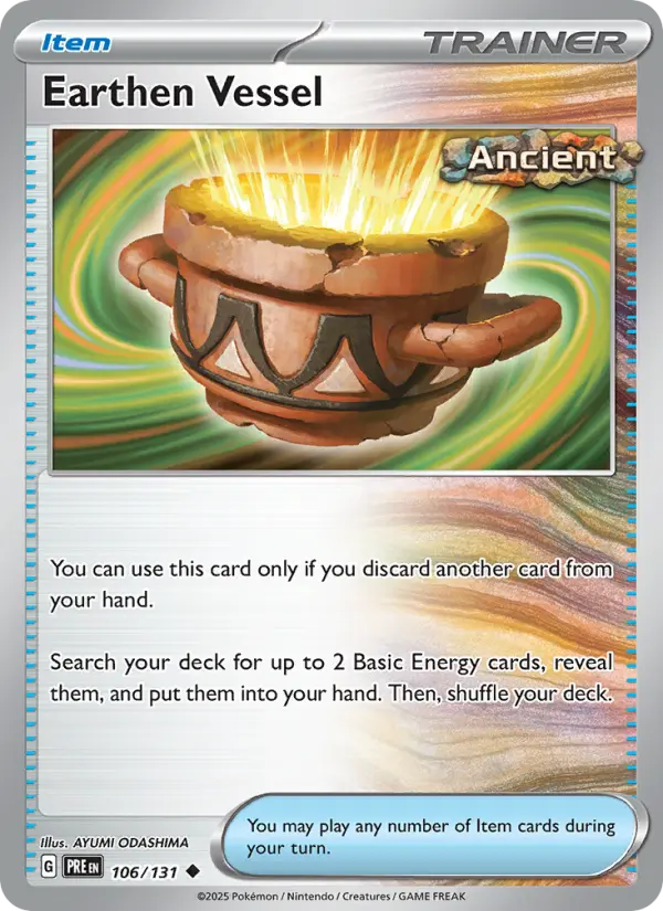 Earthen Vessel Pokemon card from Prismatic Evolutions