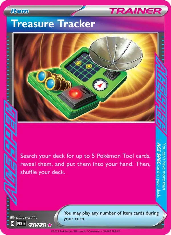 Treasure Tracker Pokemon card from Prismatic Evolutions