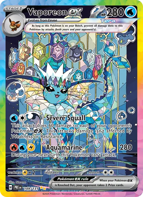 Vaporeon ex from sv08.5