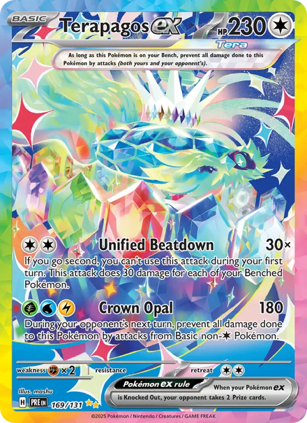 Terapagos ex Pokemon card from Prismatic Evolutions