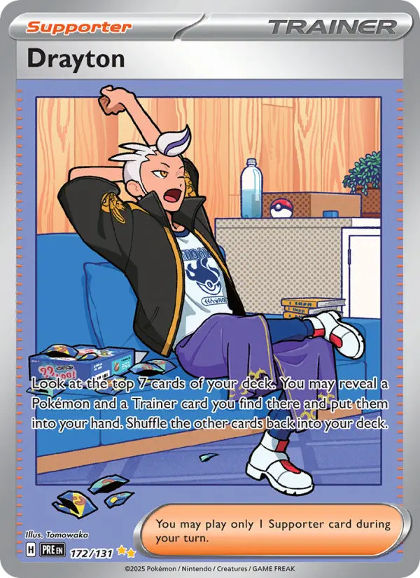 Drayton Pokemon card from Prismatic Evolutions