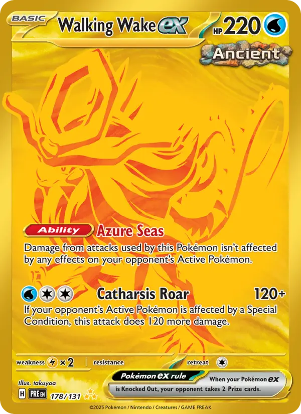 Walking Wake ex Pokemon card from Prismatic Evolutions