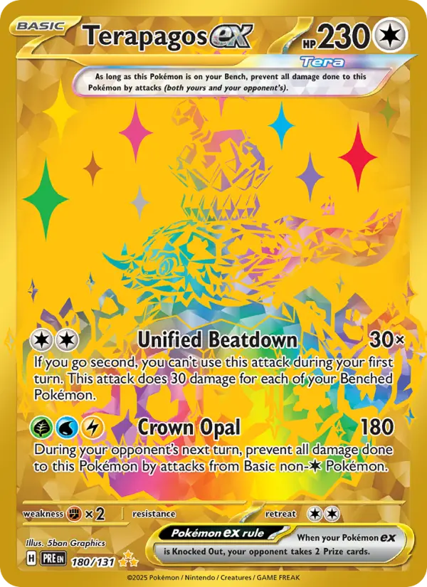 Terapagos ex Pokemon card from Prismatic Evolutions