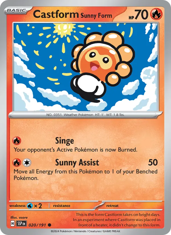 Castform Sunny Form from sv08
