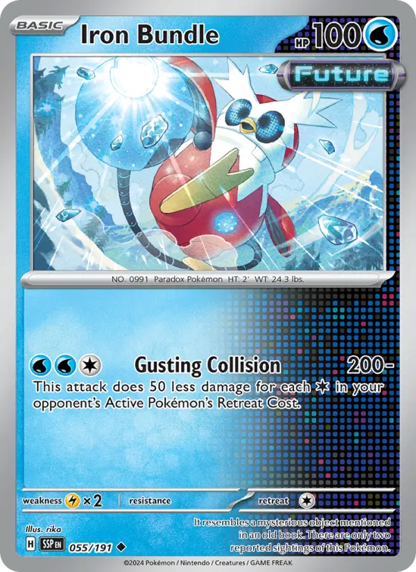 Iron Bundle Pokemon card from Surging Sparks