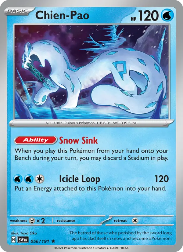 Chien-Pao Pokemon card from Surging Sparks