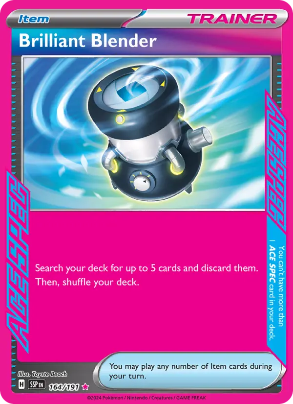Brilliant Blender Pokemon card from Surging Sparks