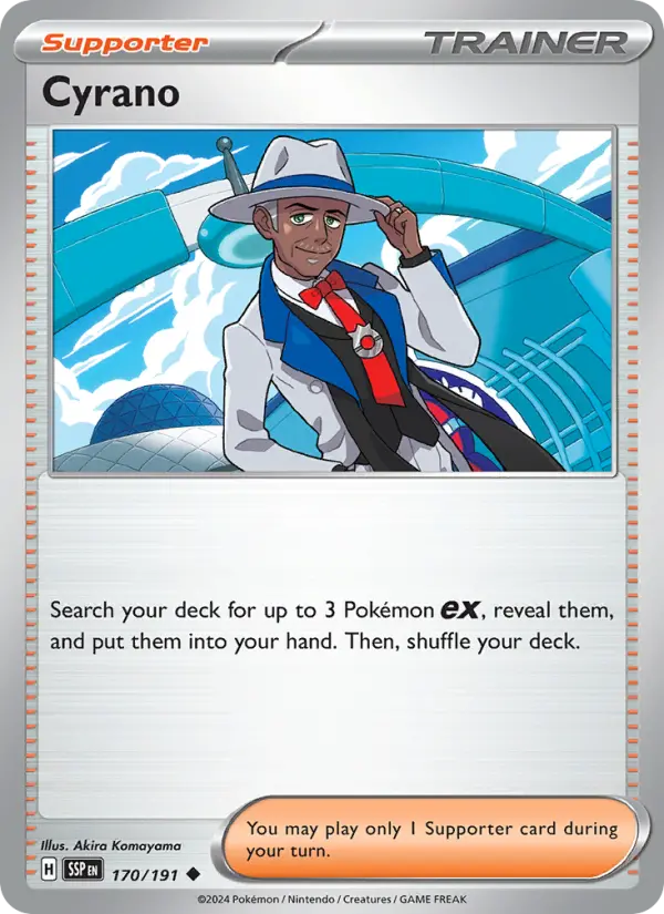 Cyrano Pokemon card from Surging Sparks