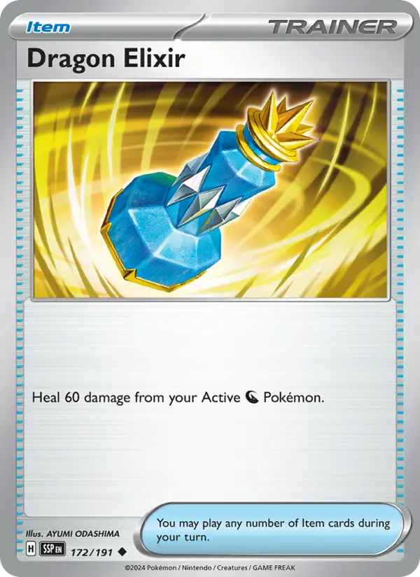 Dragon Elixir Pokemon card from Surging Sparks