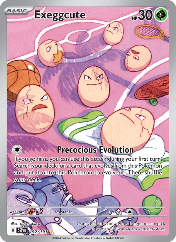 Exeggcute Pokemon card from Surging Sparks