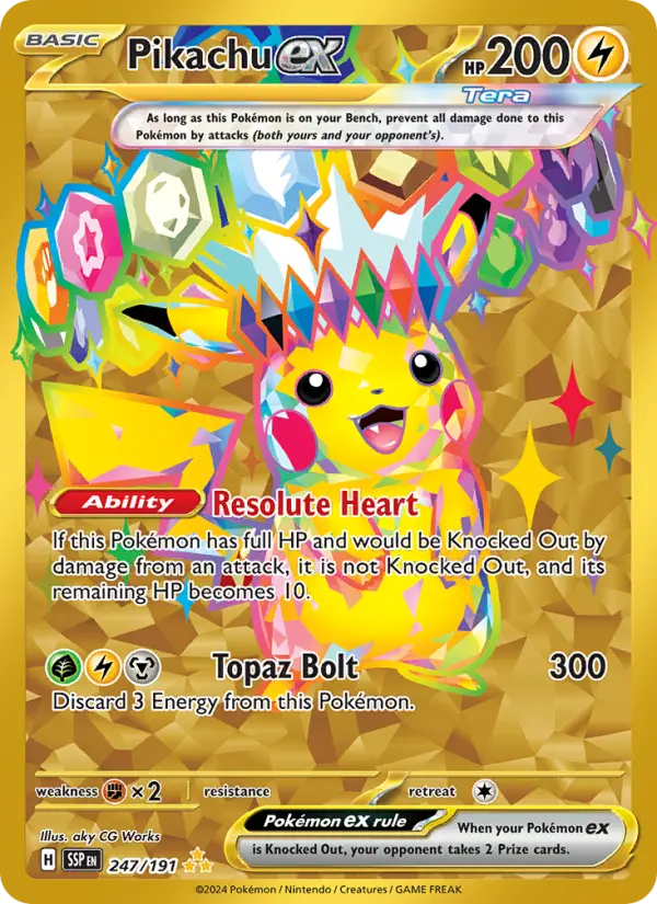 Pikachu ex from sv08
