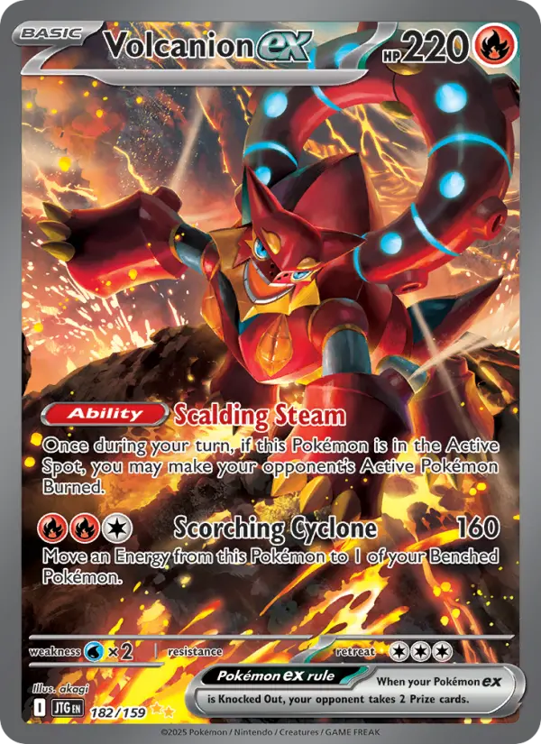 Volcanion ex Pokemon card from Journey Together