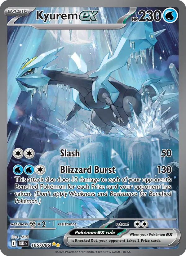 Kyurem ex Pokemon card from Black Bolt