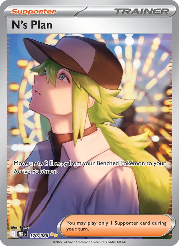 N's Plan Pokemon card from Black Bolt