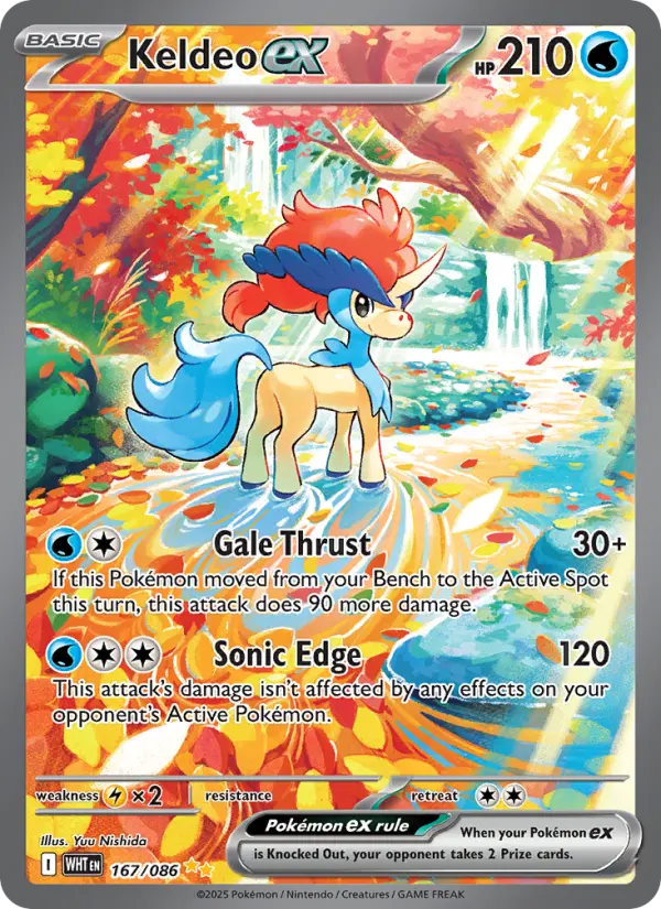Keldeo ex Pokemon card from White Flare