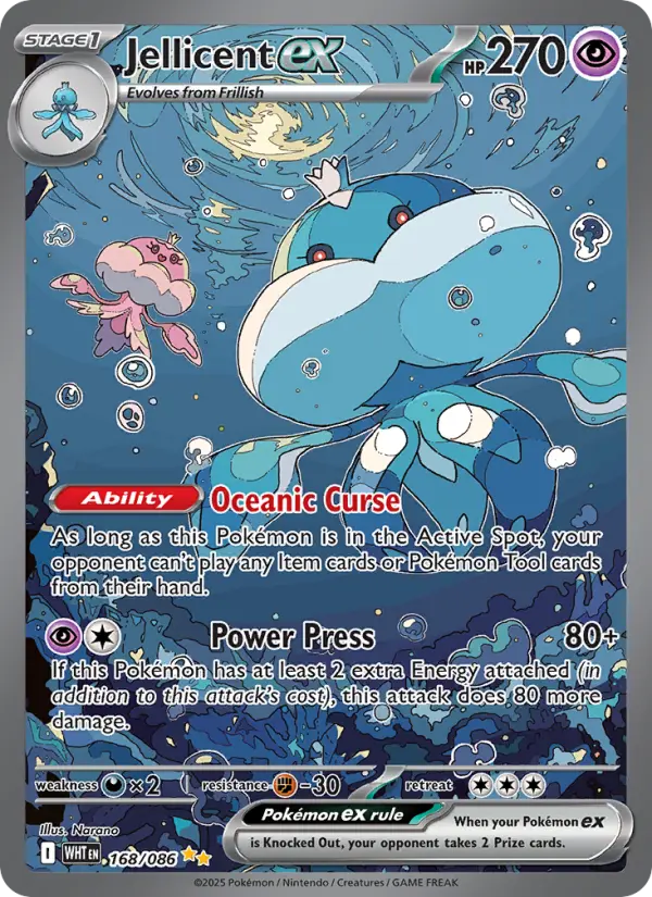 Jellicent ex Pokemon card from White Flare