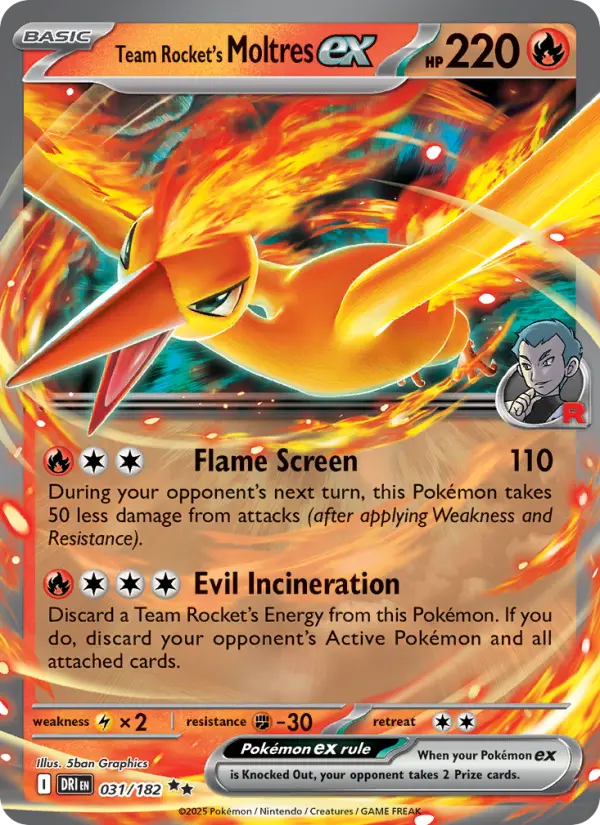 Team Rocket's Moltres ex from sv10